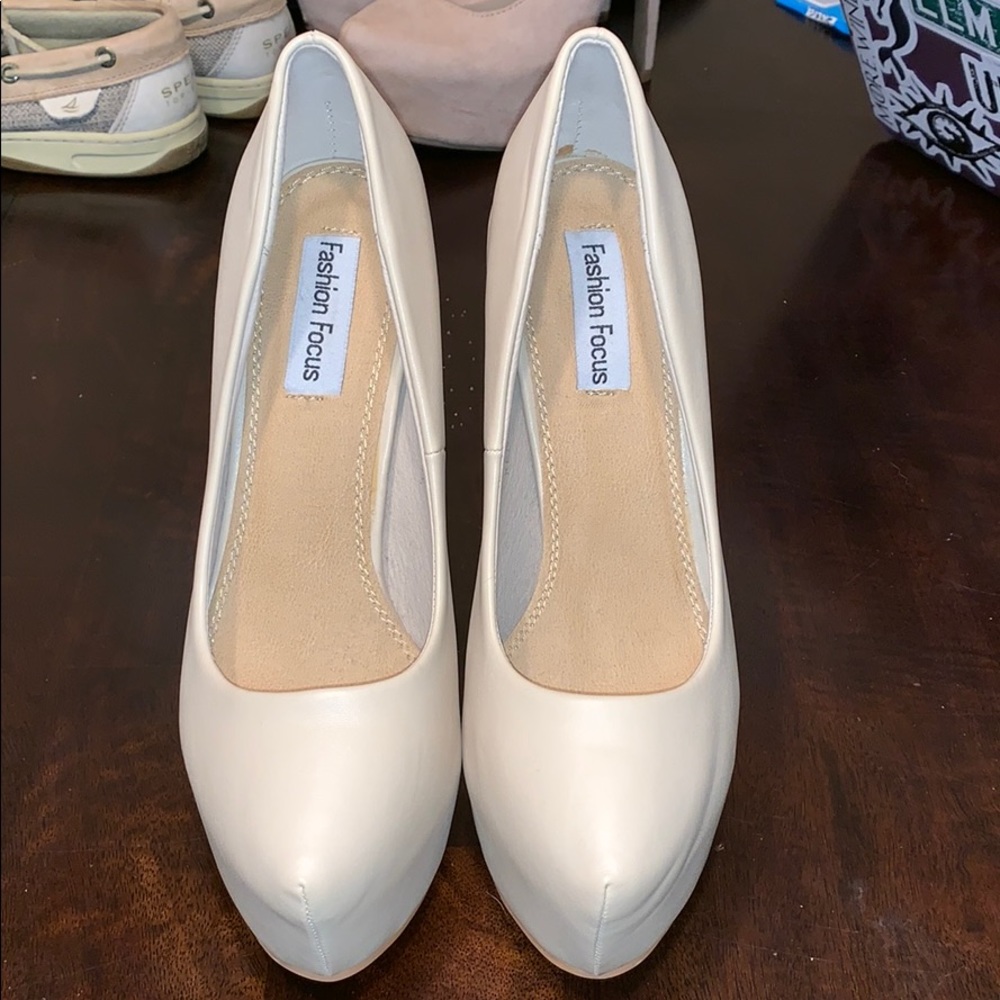 Tan high heels